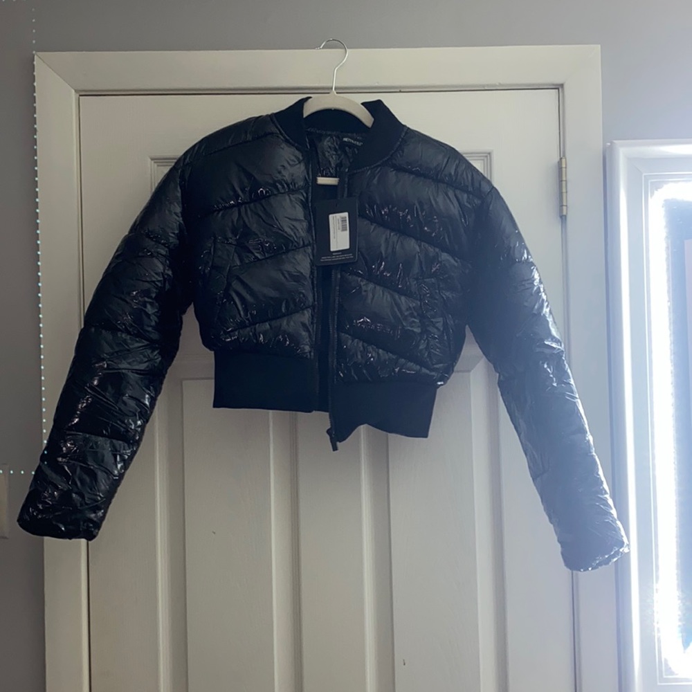 Never worn cropped black jacket
